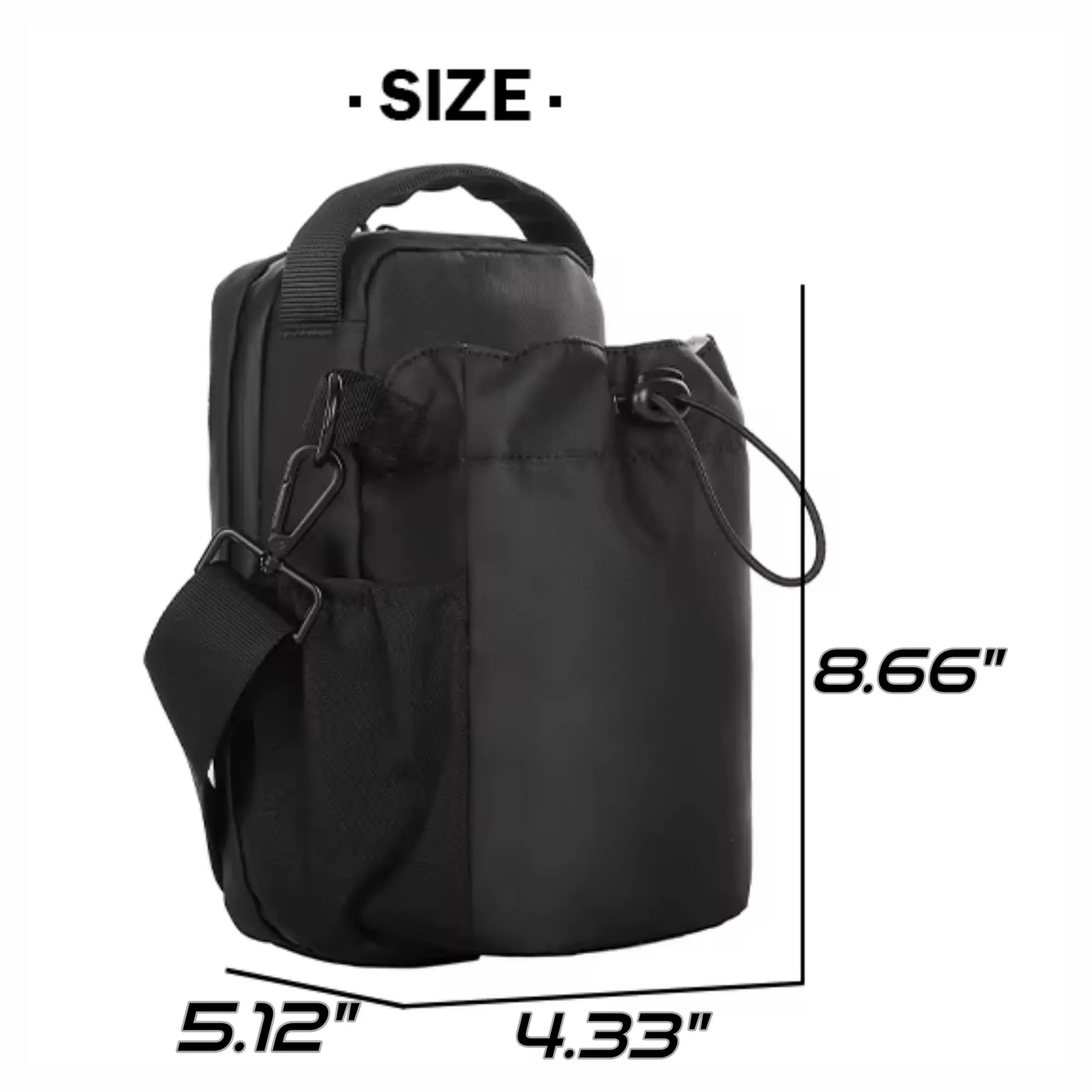 SPEAR Magnetic Gym Bottle Bag with 20oz Shaker Bottle - Organize Your Fitness Gear Efficiently